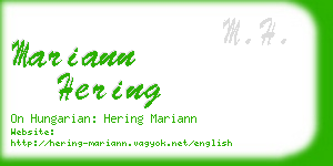 mariann hering business card